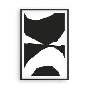 Pôster com moldura preta - Positivo negativo - 61x91 cm