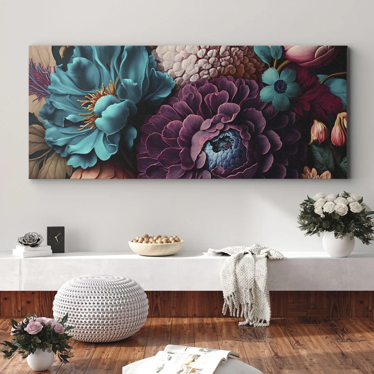 Quadro em tela - Natureza em abundância - 100x40 cm