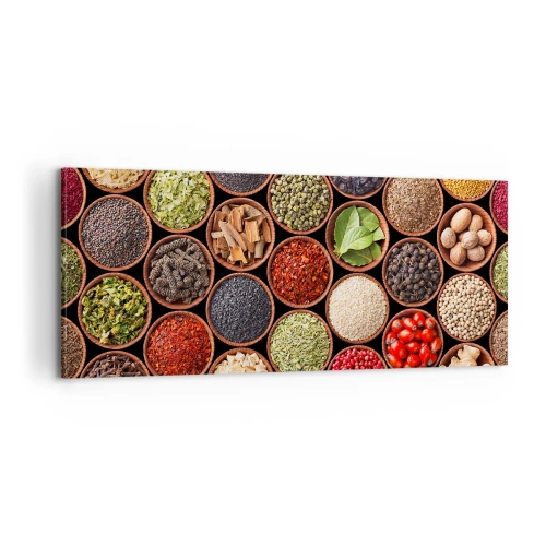 Quadro em tela - Todos os sabores do mundo - 100x40 cm