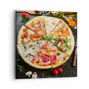 Quadro em tela - Gama de sabores - 30x30 cm