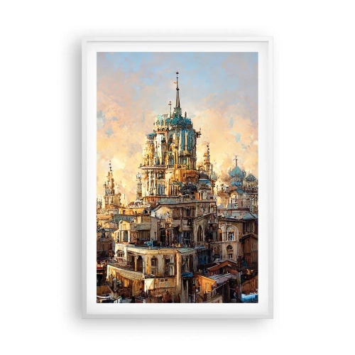 Pôster em moldura branca - Cidade das cidades - 61x91 cm