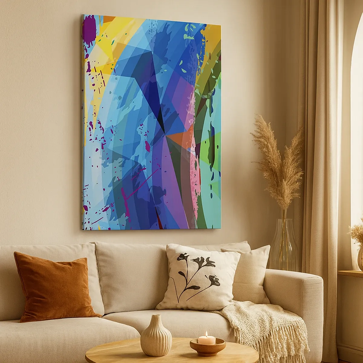 Quadro em tela - Vertigem colorida - 50x70 cm