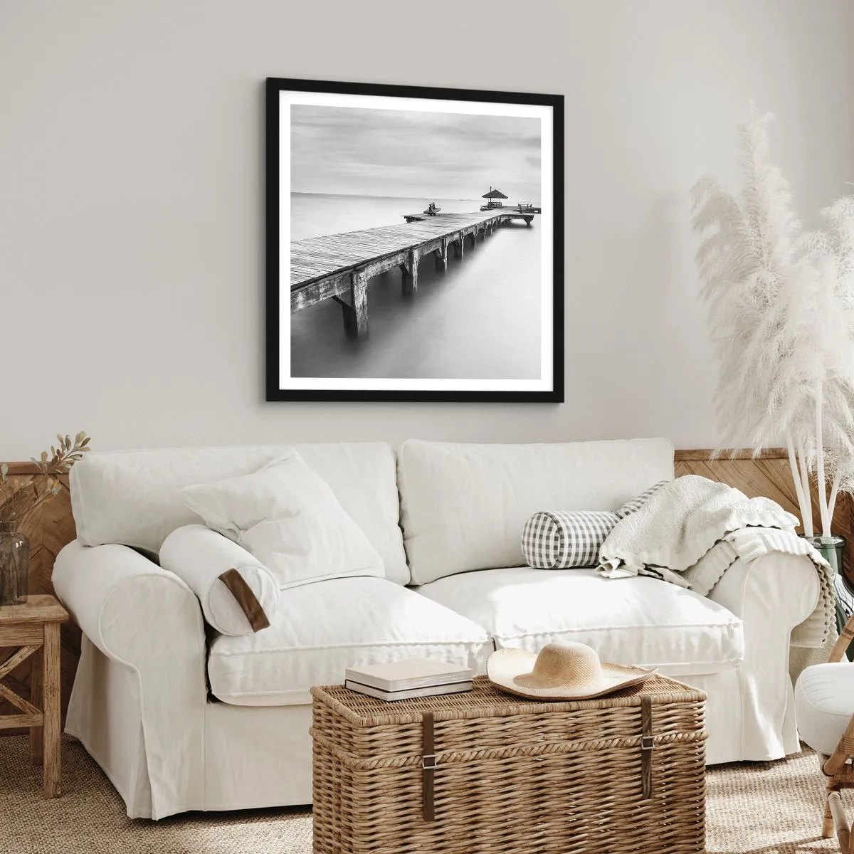 Pôster com moldura preta - Para longe - 60x60 cm