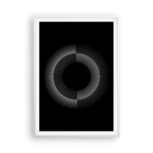 Pôster em moldura branca - Sol preto - 70x100 cm
