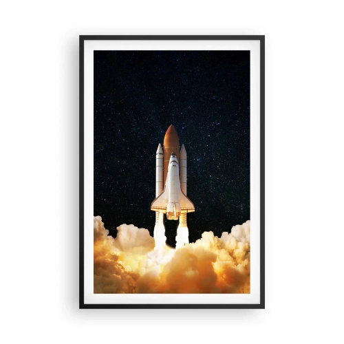 Pôster com moldura preta - Ad astra! - 61x91 cm