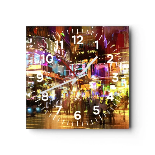 Relógio de parede - Relógio em vidro - Num mar de luz - 30x30 cm