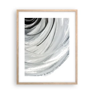Pôster com moldura de carvalho claro - Composição orbital - 40x50 cm