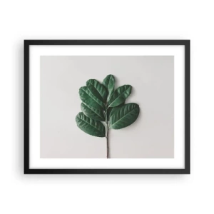Pôster com moldura preta - Desenho da própria natureza - 50x40 cm