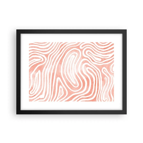 Pôster com moldura preta - No labirinto de corais - 40x30 cm