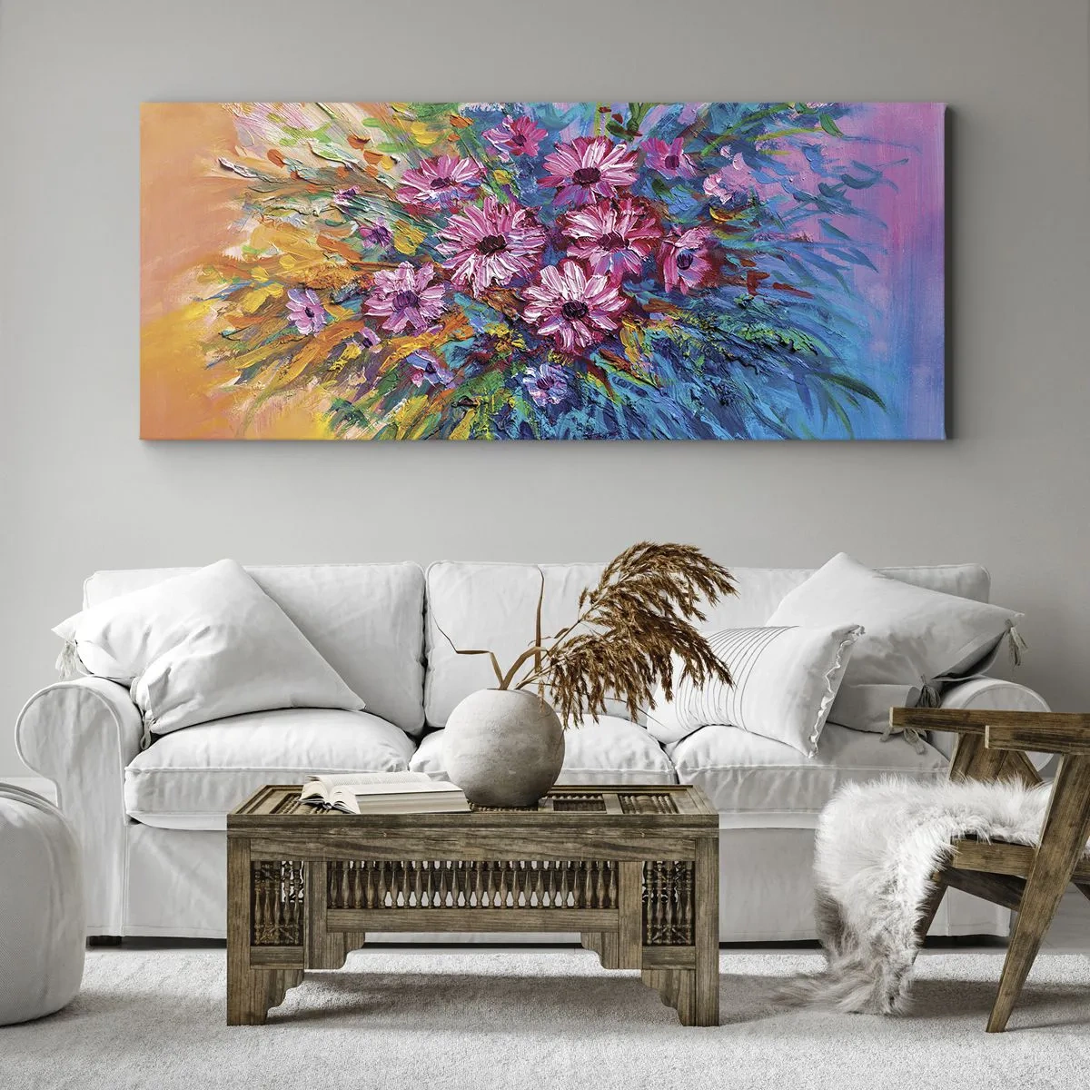 Quadro em tela - A energia da vida - 140x50 cm