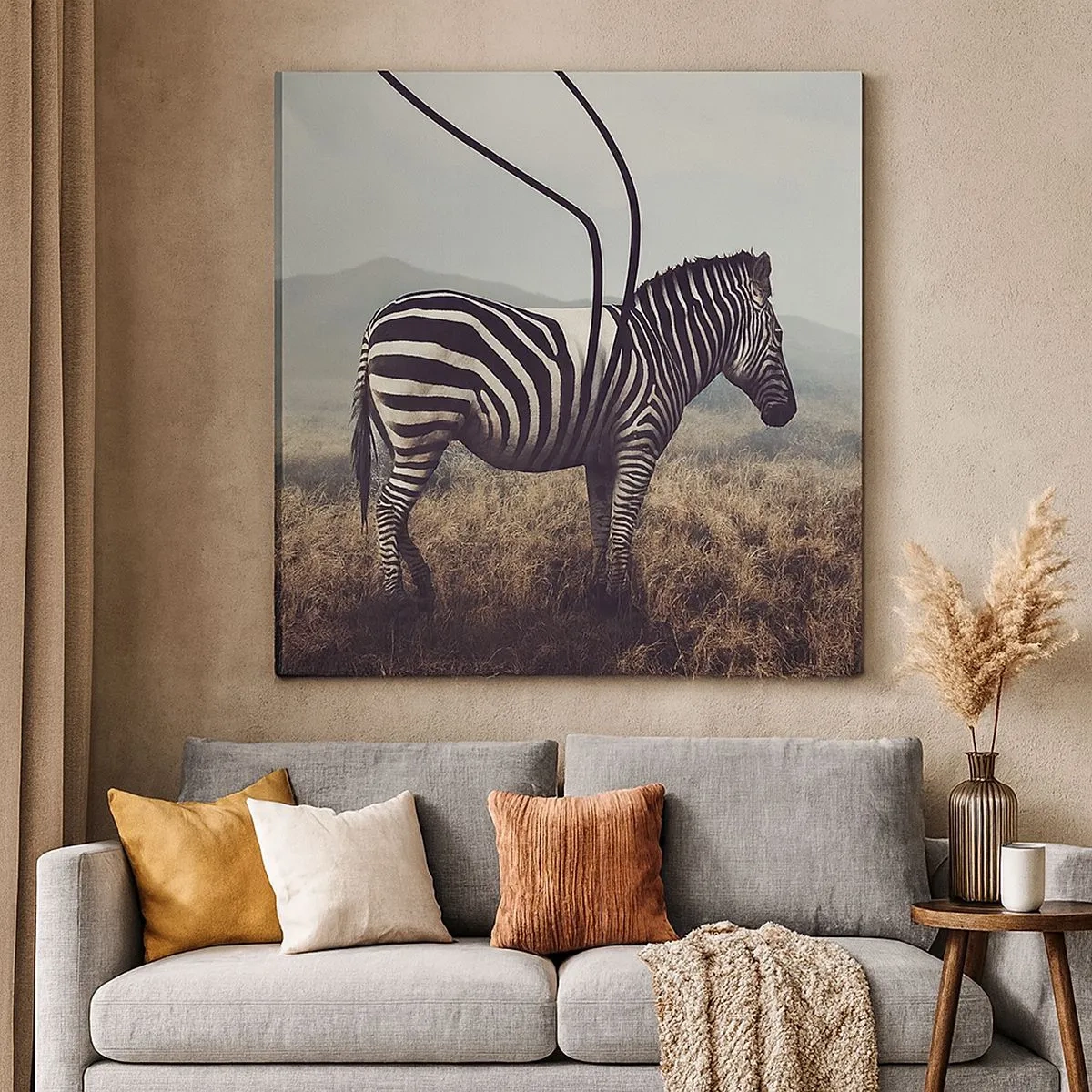 Quadro em tela - Atenção! Falha - 30x30 cm