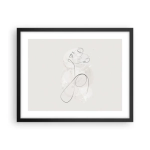 Pôster com moldura preta - O espiral de beleza - 50x40 cm