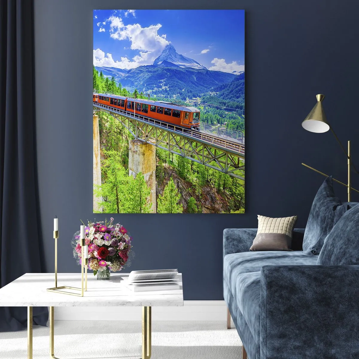 Quadro em vidro - Hora dos Alpes - 50x70 cm