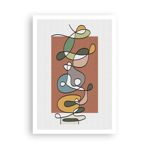 Pôster - Abstração: dança colorida - 70x100 cm