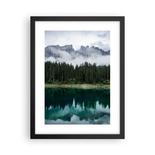 Pôster com moldura preta - Calma, silêncio, não vamos acordar a água... - 30x40 cm