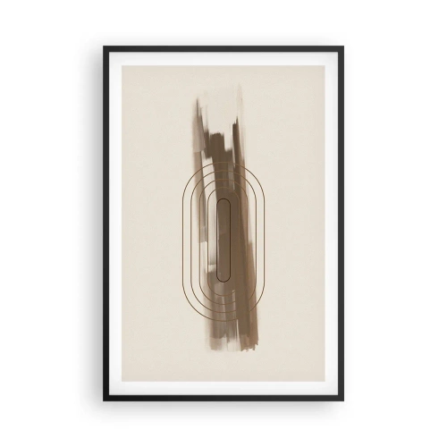 Pôster com moldura preta - Um sopro de cinza - 61x91 cm