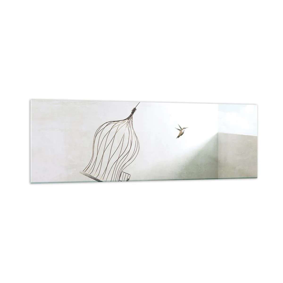 Quadro em vidro - Enfim a liberdade - 160x50 cm