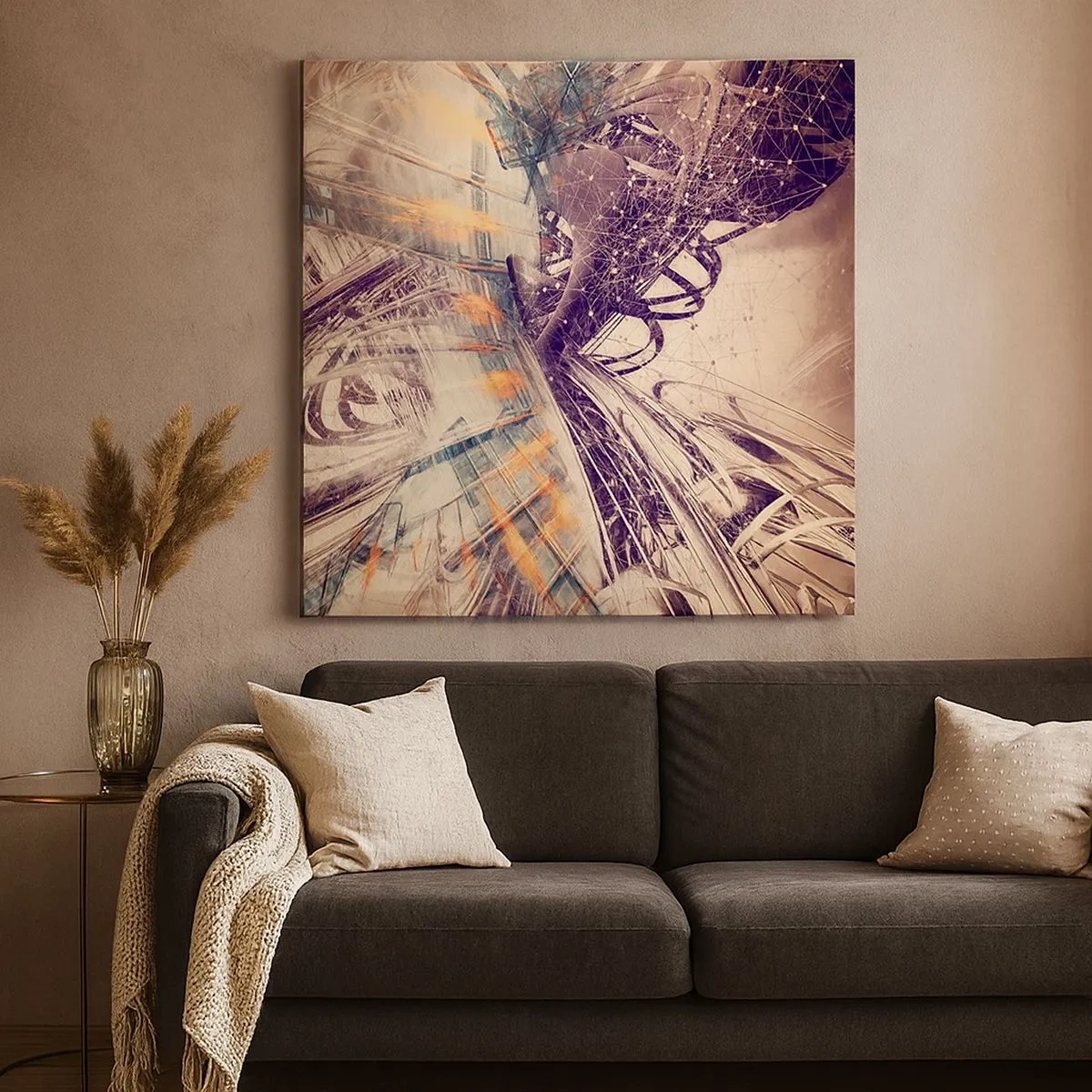 Quadro em tela - Com muita pressa - 30x30 cm