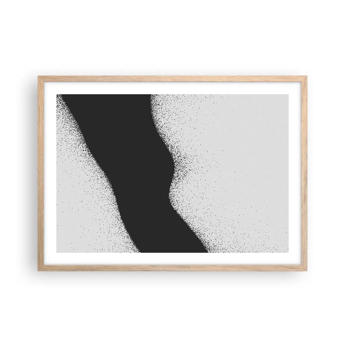 Pôster com moldura de carvalho claro - Equilíbrio suave - 70x50 cm