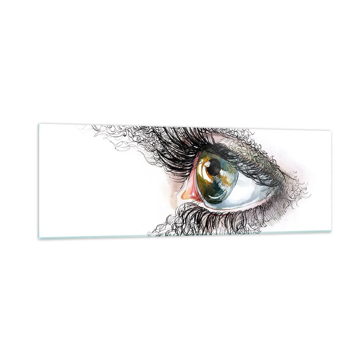Quadro em vidro - Olhe diretamente para a alma - 90x30 cm