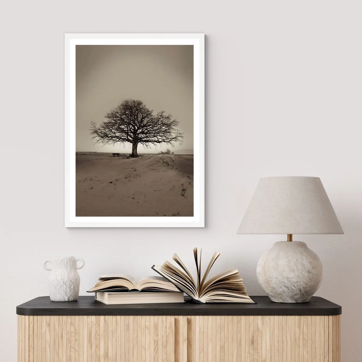 Pôster em moldura branca - Daqui para a eternidade - 70x100 cm