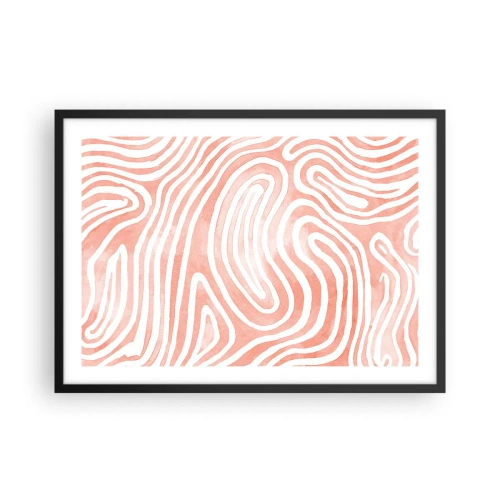 Pôster com moldura preta - No labirinto de corais - 70x50 cm