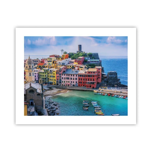 Pôster - Cidade mágica mediterrânea - 50x40 cm