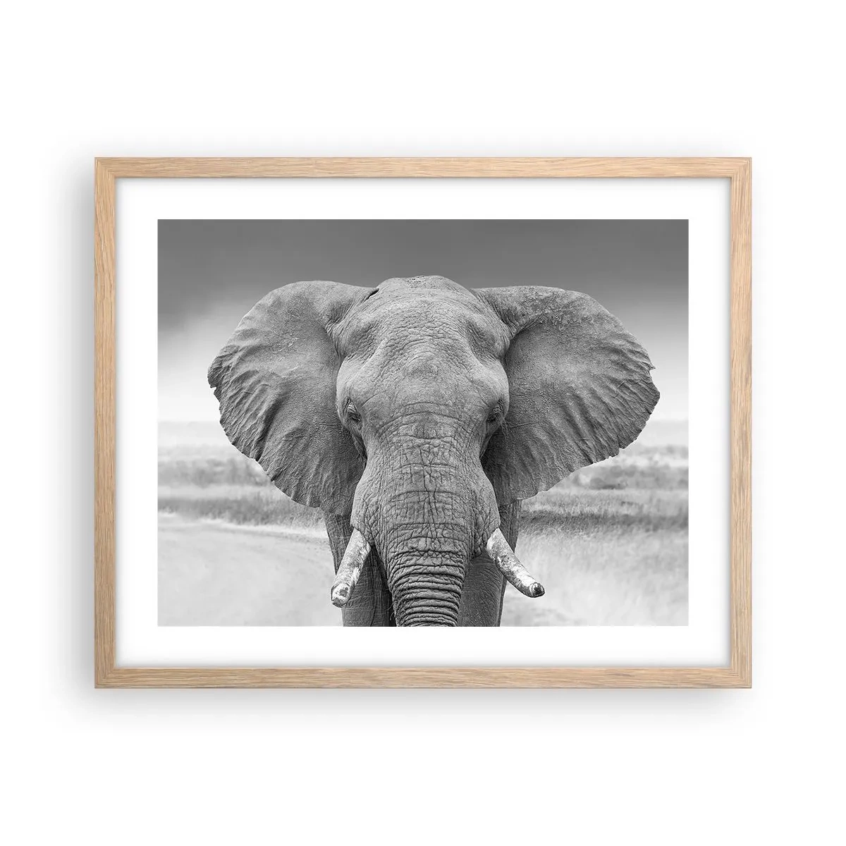 Pôster com moldura de carvalho claro - Bem-vindo ao meu mundo - 50x40 cm