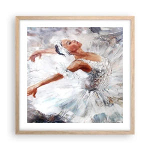 Pôster com moldura de carvalho claro - Delicado e leve como tule - 50x50 cm