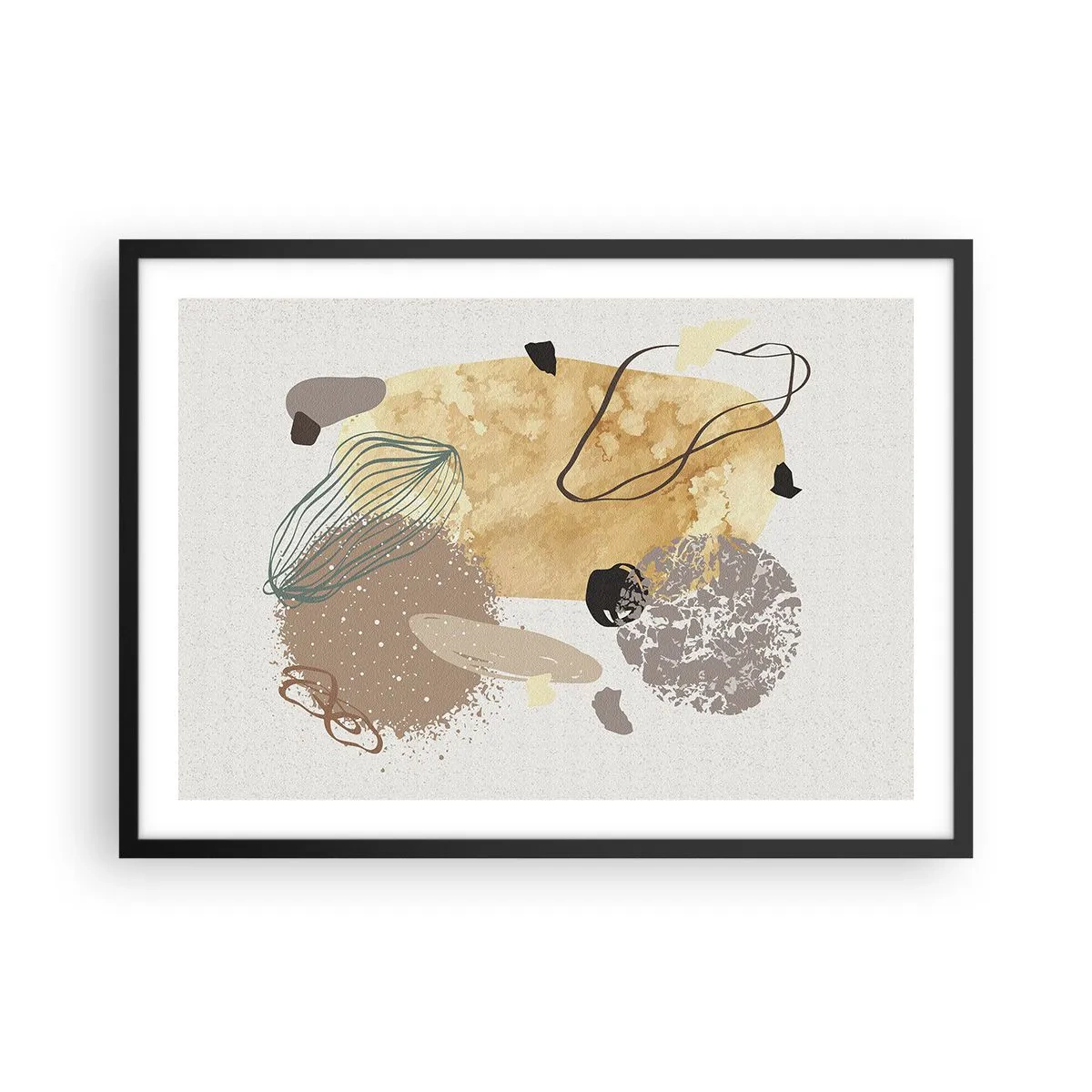 Pôster com moldura preta - Plumcologia aplicada - 70x50 cm