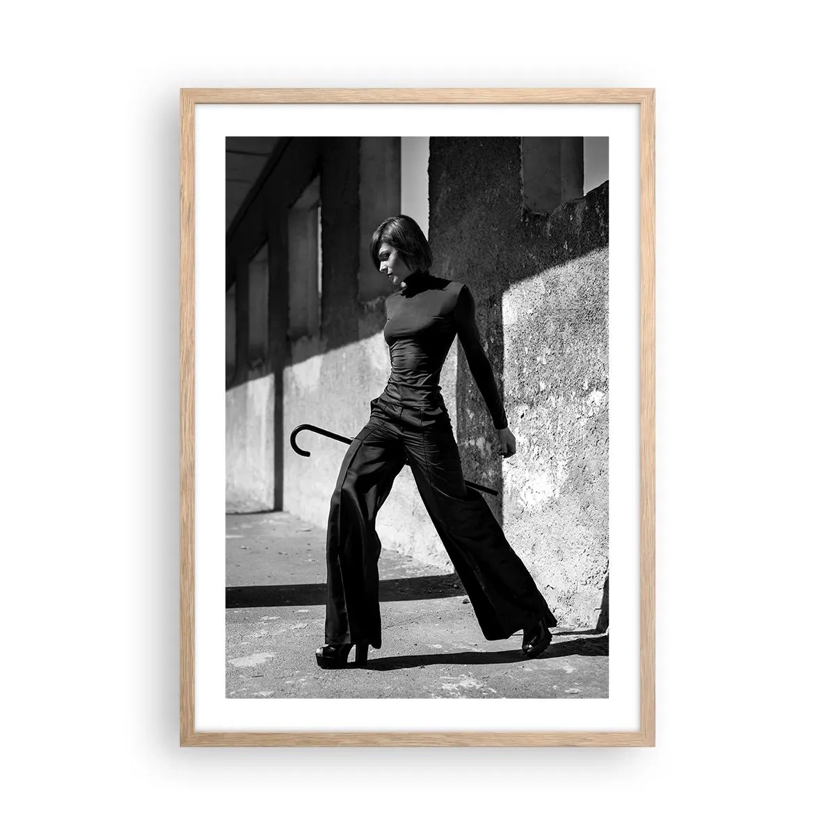 Pôster com moldura de carvalho claro - Elegância urbana - 50x70 cm