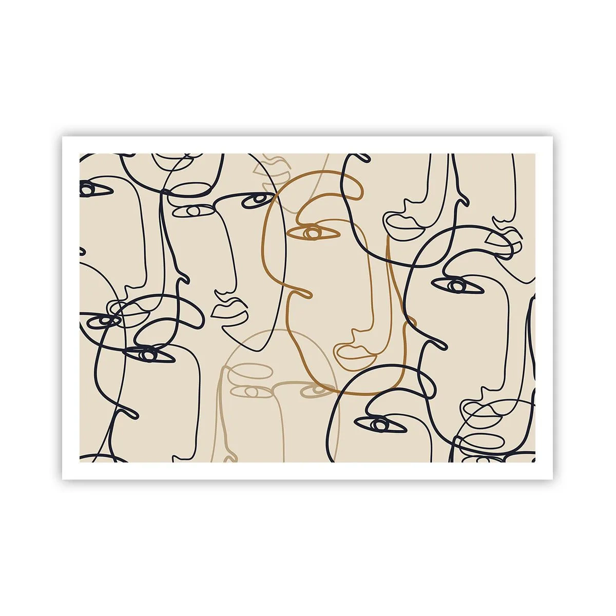 Pôster - Retrato multiplicado - 100x70 cm