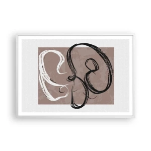 Pôster em moldura branca - Composição – a busca pela plenitude - 100x70 cm