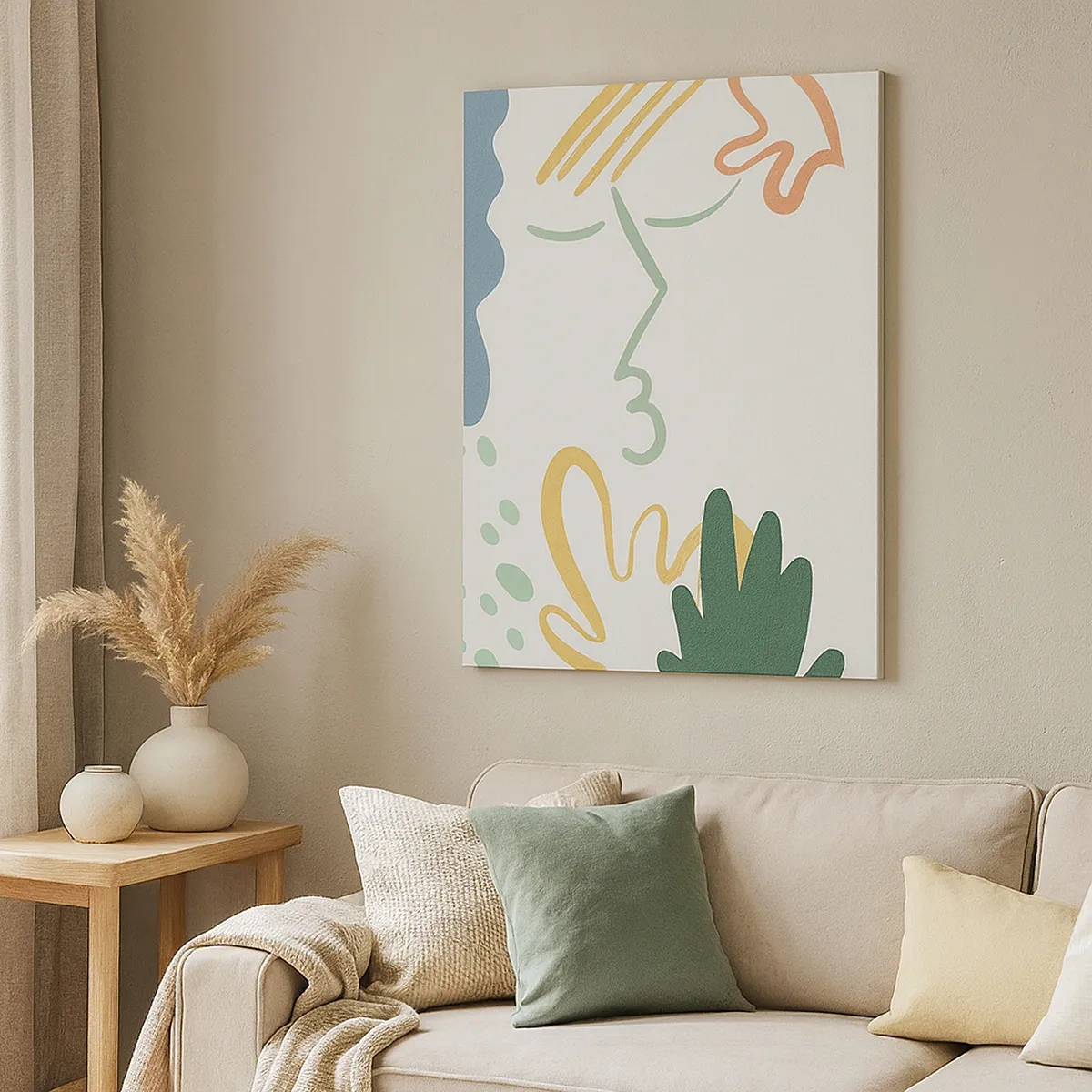 Quadro em tela - Beijo de flores - 50x70 cm