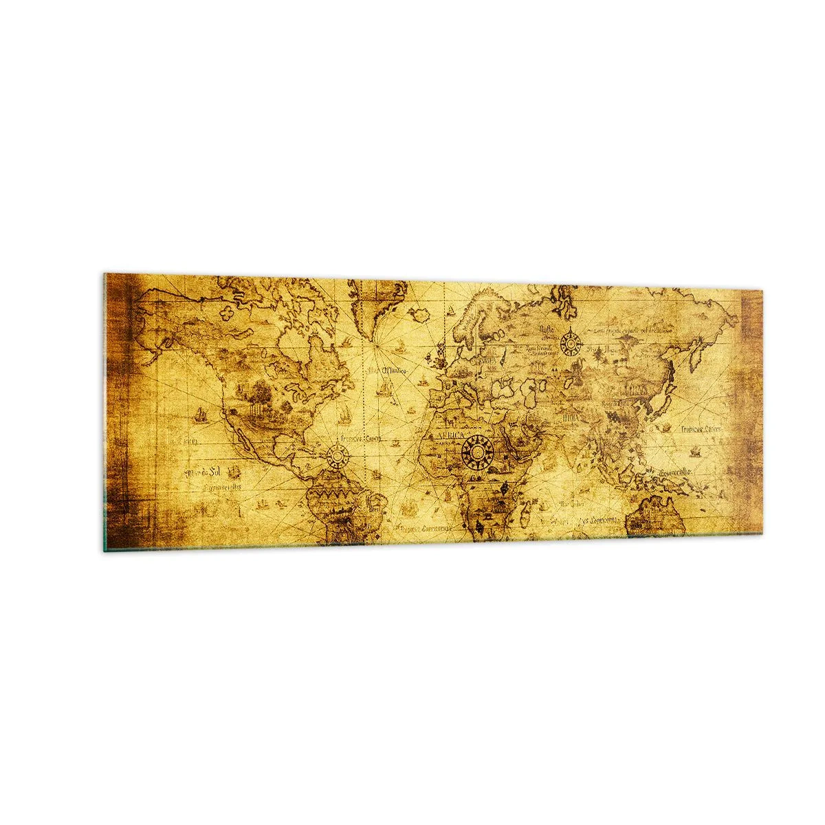 Quadro em vidro - Mundo estranho - 140x50 cm