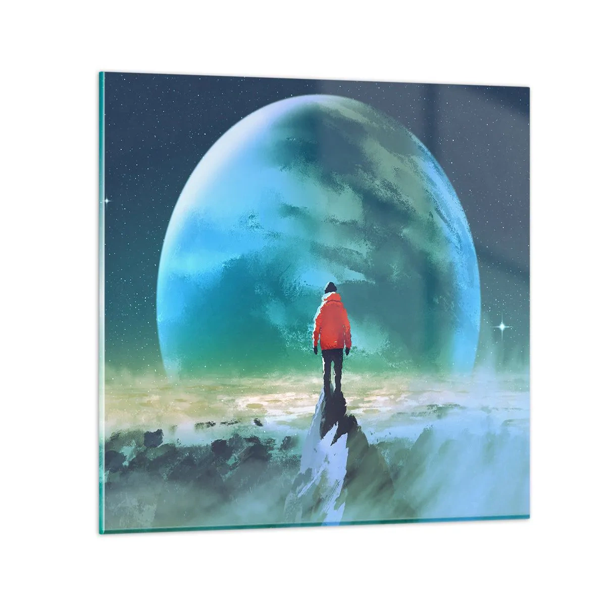 Quadro em vidro - Descobridor de uma nova terra - 50x50 cm