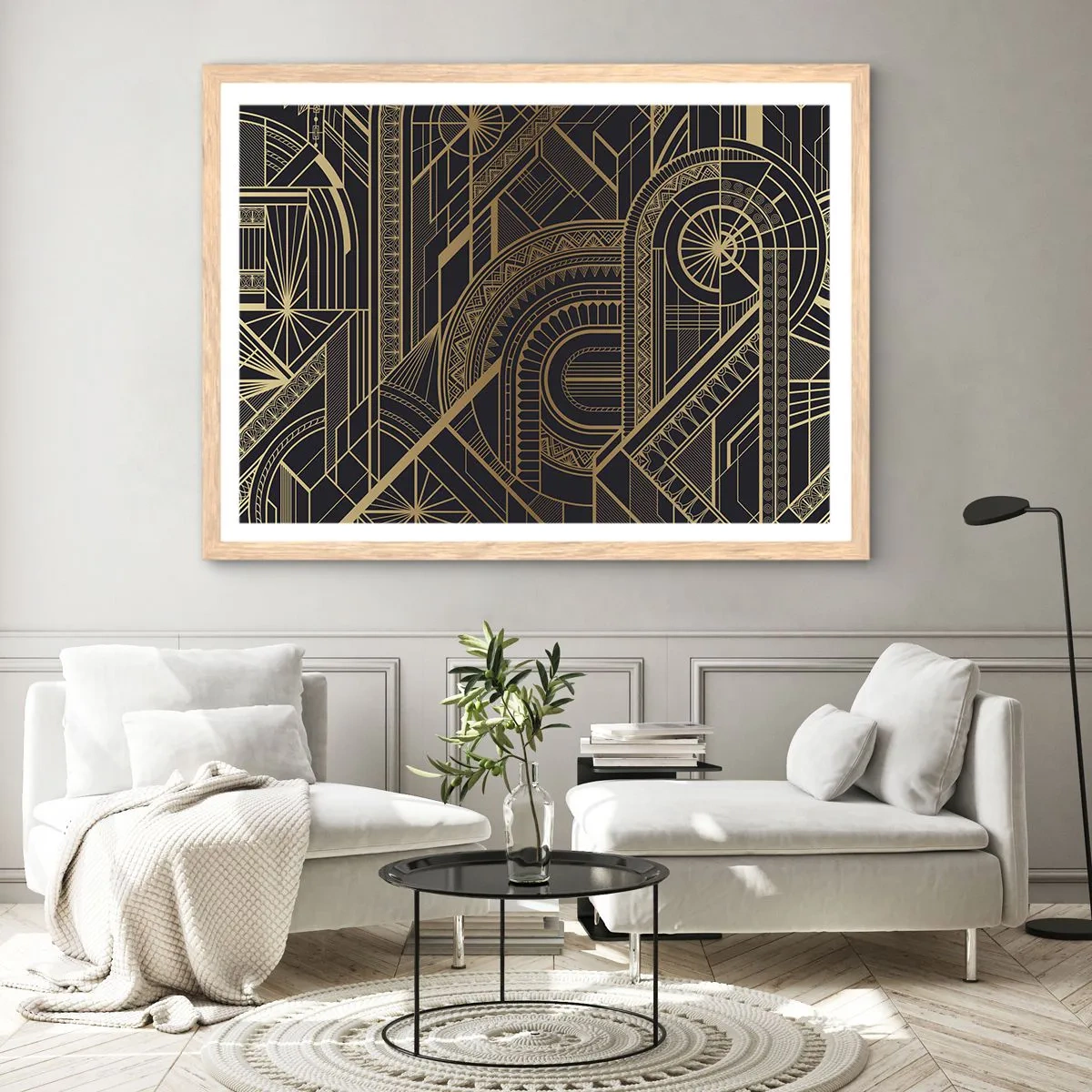 Pôster com moldura de carvalho claro - Conceitos, ideias, planos - 70x50 cm