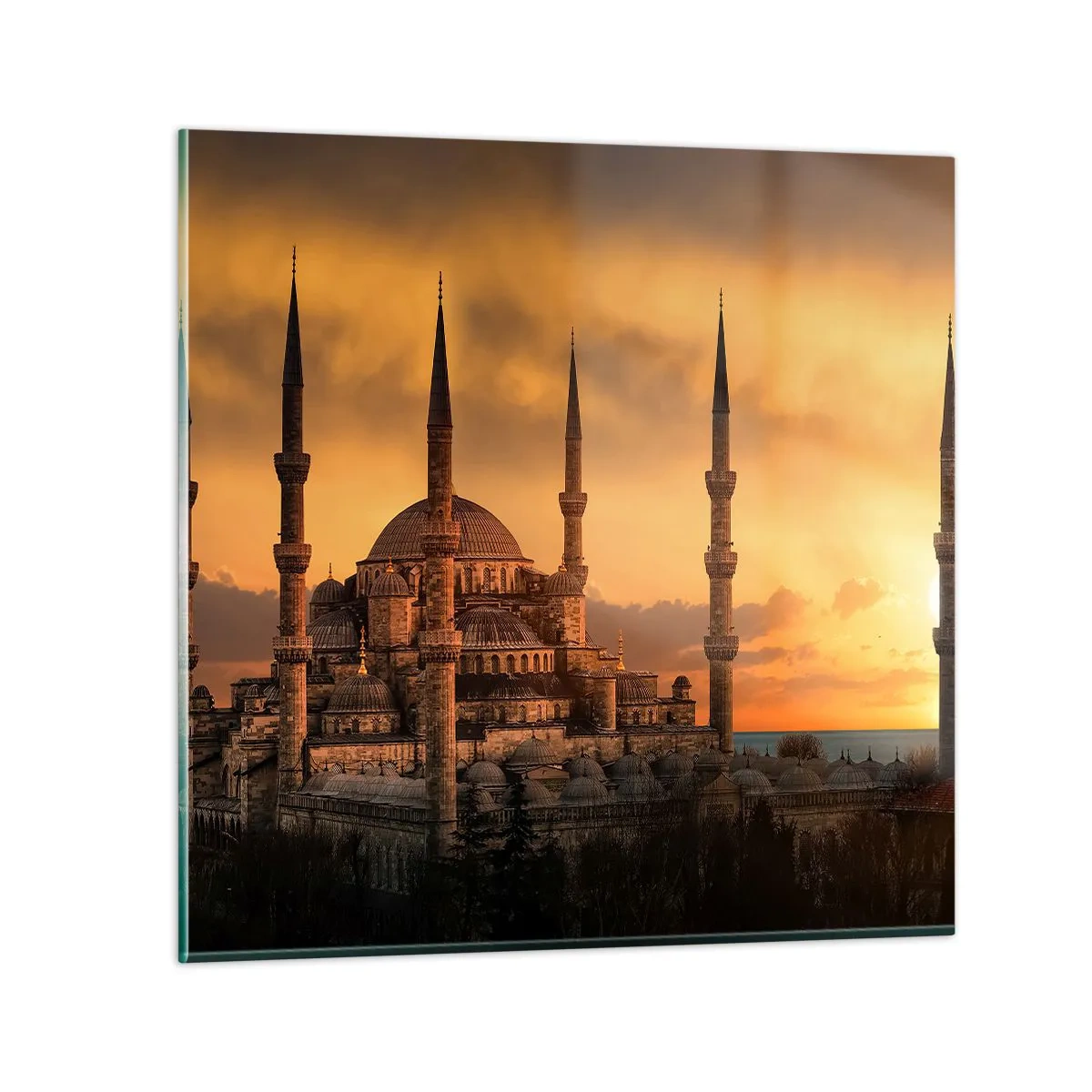 Quadro em vidro - Deus é grande - 60x60 cm