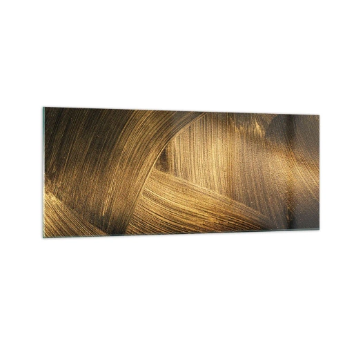 Quadro em vidro - No labirinto dourado - 100x40 cm