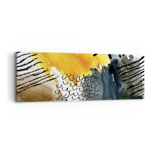 Quadro em tela - Reunião dos elementos da natureza - 90x30 cm