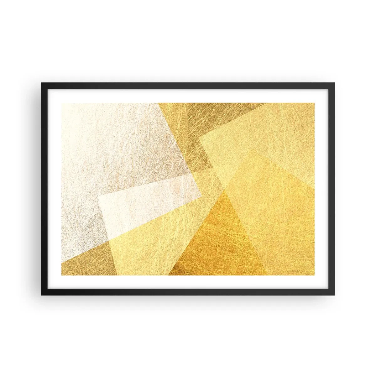 Pôster com moldura preta - Clima geométrico - 70x50 cm