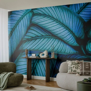 Papel de Parede Standard Eco - Linhas de vida - Folhas, Botânica, Plantas - 400x280 cm
