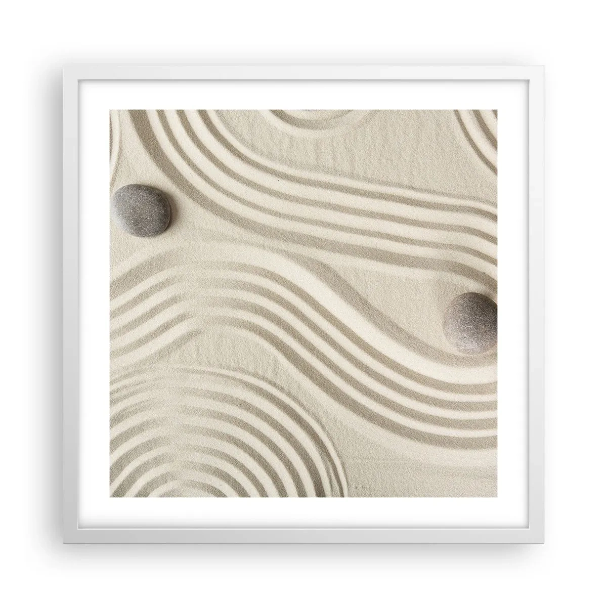 Pôster em moldura branca - Um toque de calor - 50x50 cm