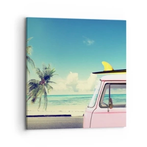 Quadro em tela - Está na hora das férias - 70x70 cm