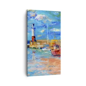 Quadro em tela - Tarde na baía do arco-íris - 45x80 cm