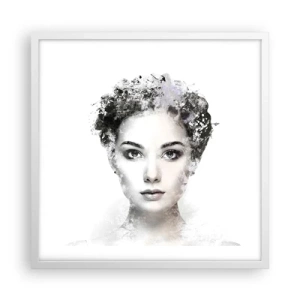 Pôster em moldura branca - Um retrato extremamente elegante - 50x50 cm