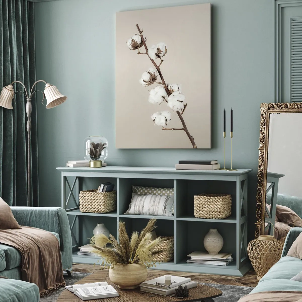 Quadro em tela - Na fonte da suavidade - 45x80 cm