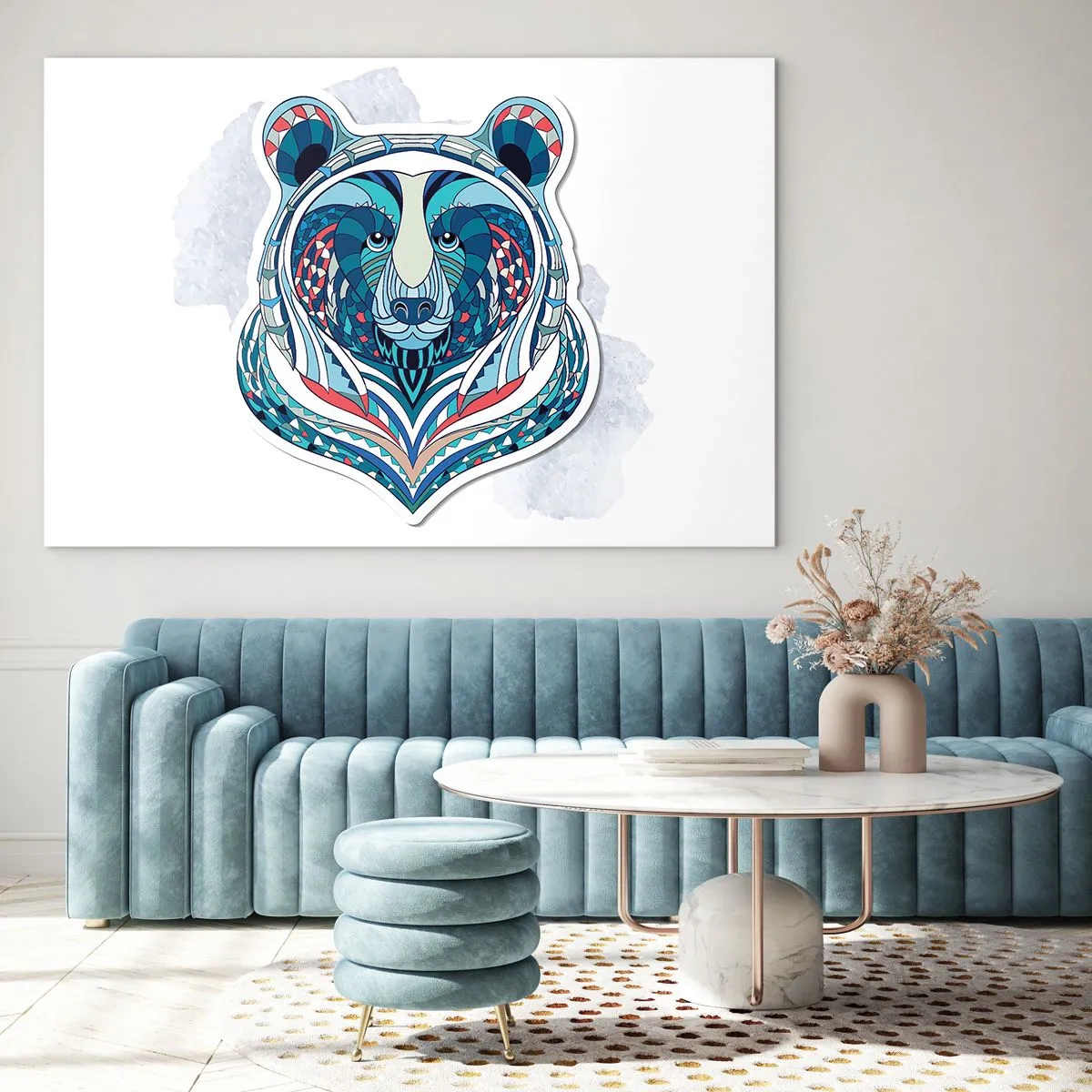 Quadro em vidro - Eviva Gronelândia! - 100x70 cm