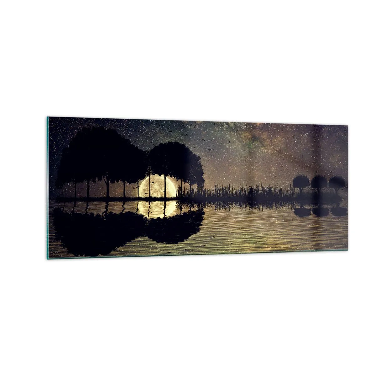 Quadro em vidro - Uma noite no Fim do Mundo - 100x40 cm