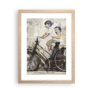 Pôster com moldura de carvalho claro - Verdadeiro ou falso? - 30x40 cm